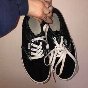 Black Vans with White Stitching